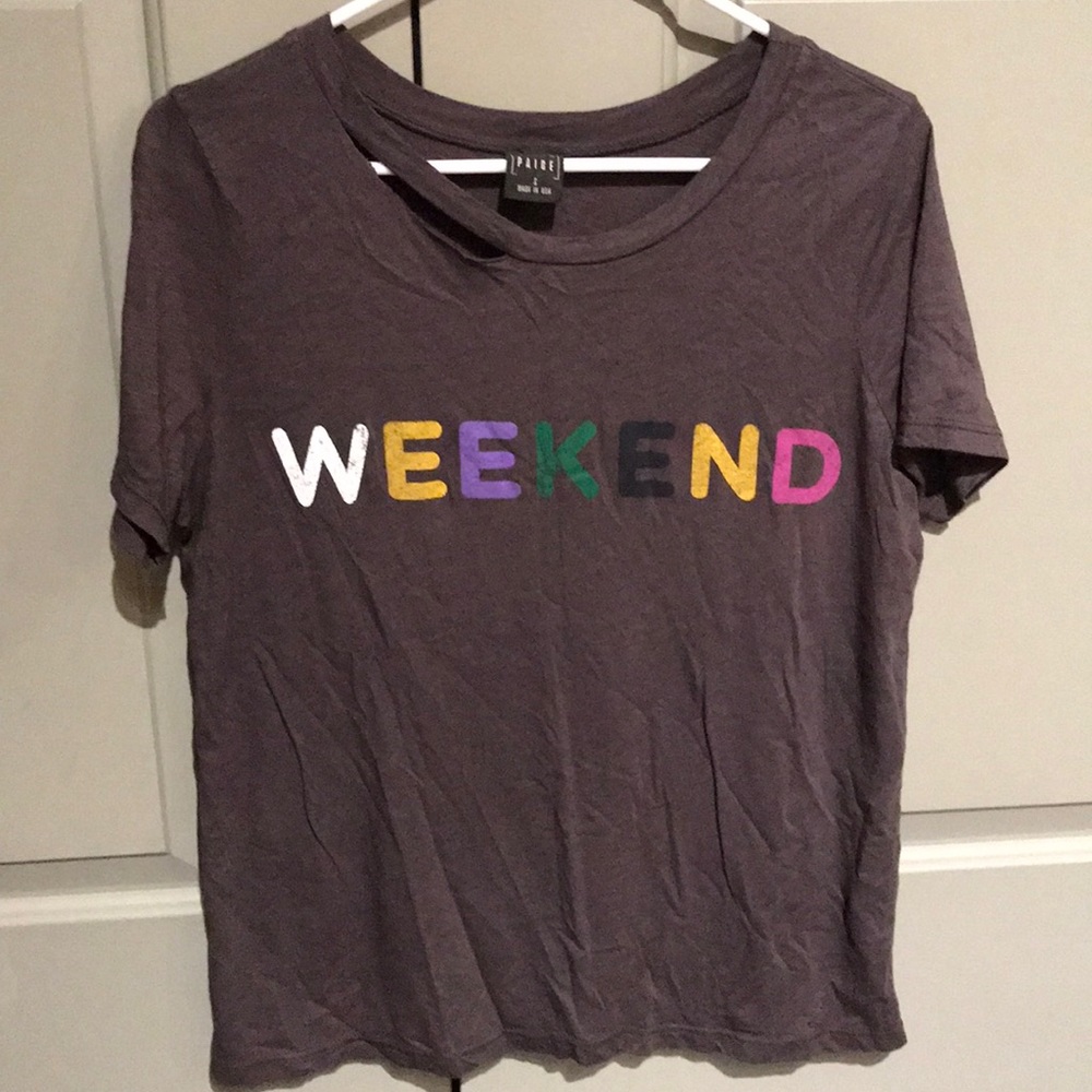 Distressed weekend tee